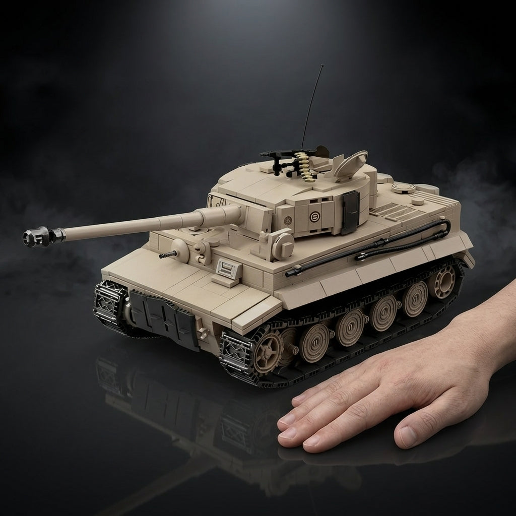 Tiger 1 (Tan) - 1361PCS | WW2 Tank
