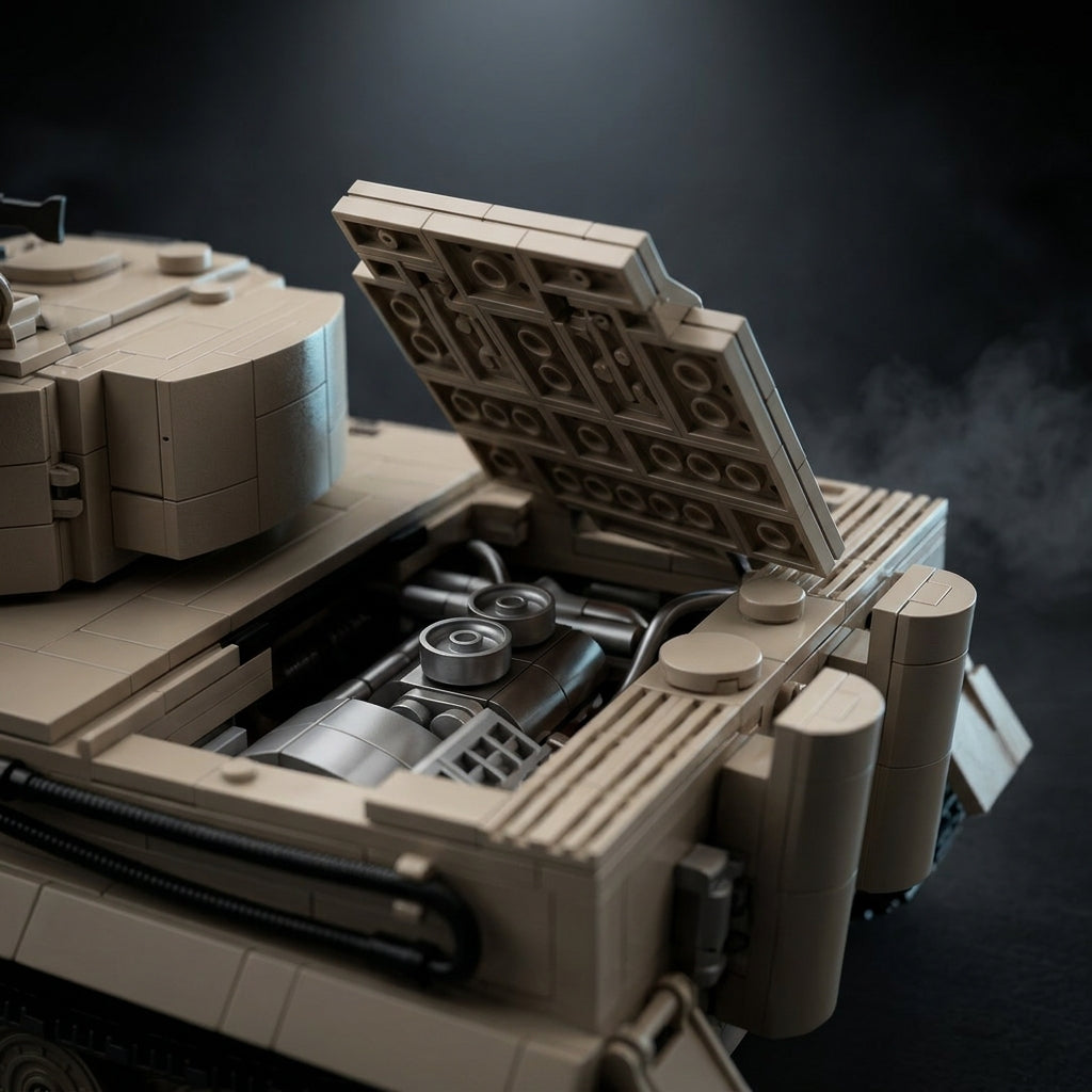 Tiger 1 (Tan) - 1361PCS | WW2 Tank