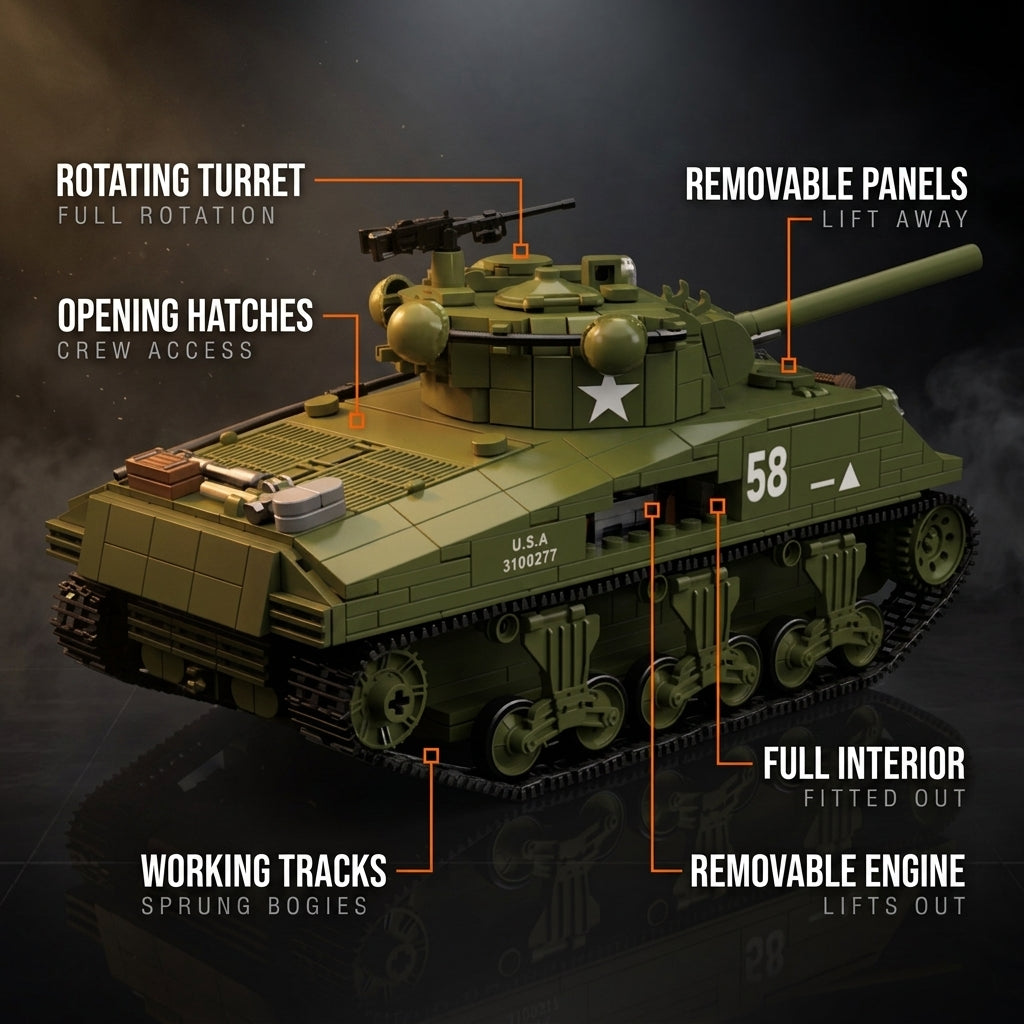 M4A3 Sherman - 1175 PCS | WW2 Tank
