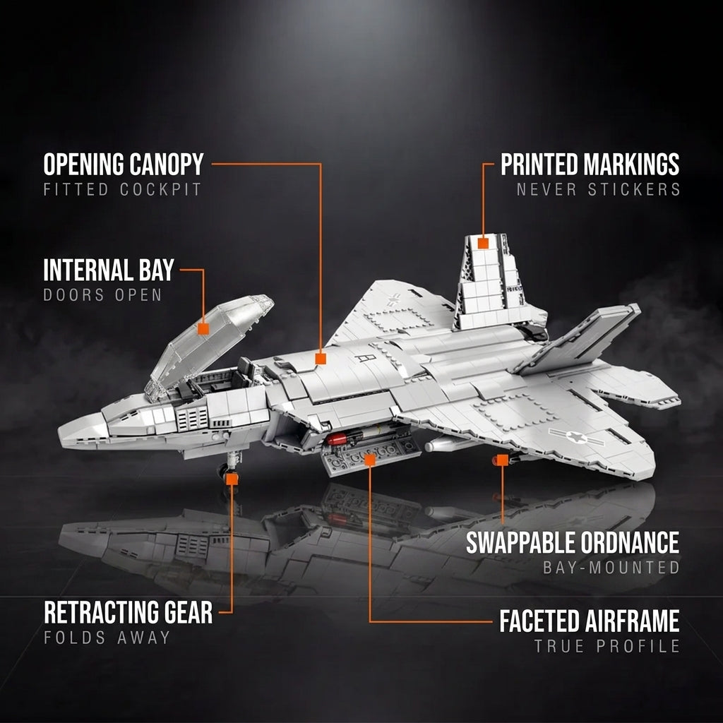 Lockheed Martin F-22 Raptor - 1837 PCS | Fighter Jet