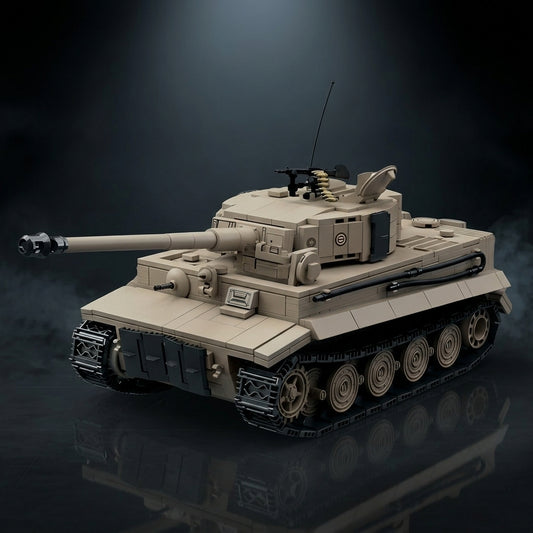 Tiger 1 (Tan) - 1361PCS | WW2 Tank